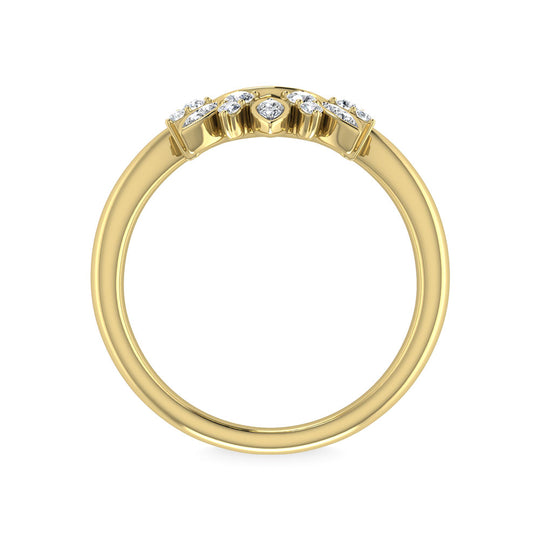 1/8 Ct. Tw. Diamond Curved Band in 14k Yellow Gold