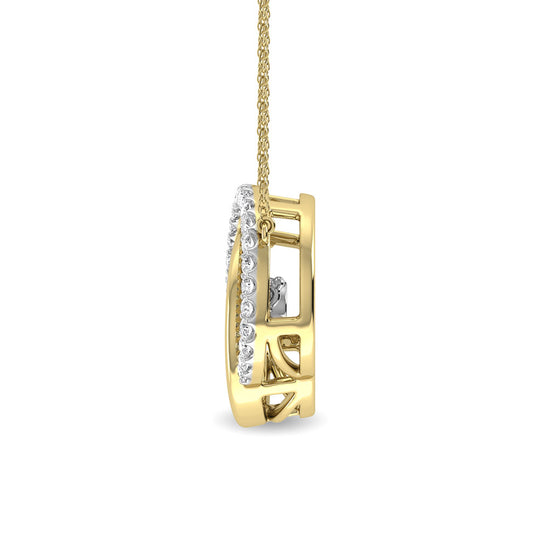 1/4 Ct. Tw. Diamond Circle Pendant in 10K Yellow Gold