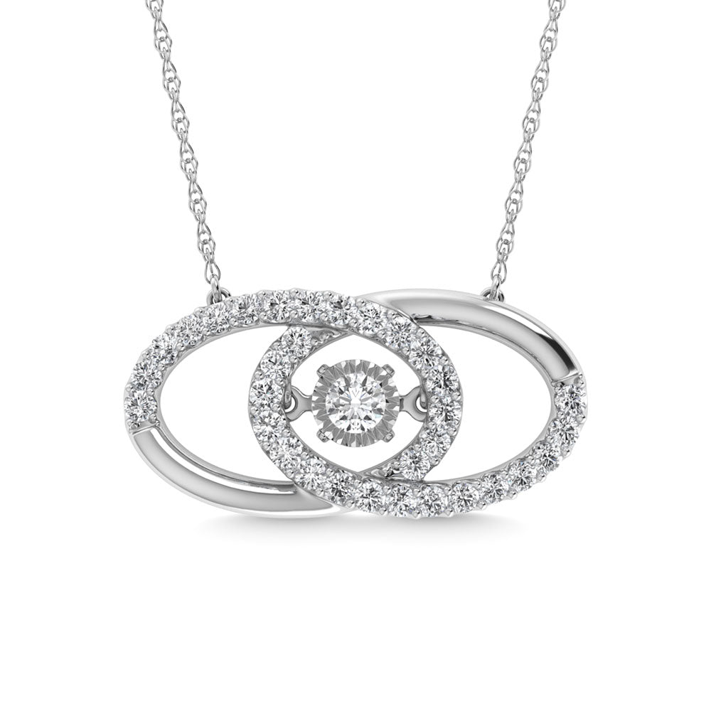 1/4 Ct. Tw. Oval Shaped Diamond Pendant in 10K White Gold