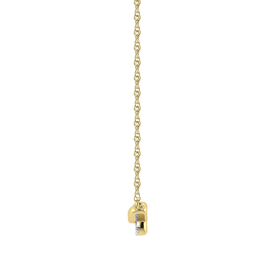10K Yellow Gold 1/5 ct. Round Diamond Cuban Link Necklace