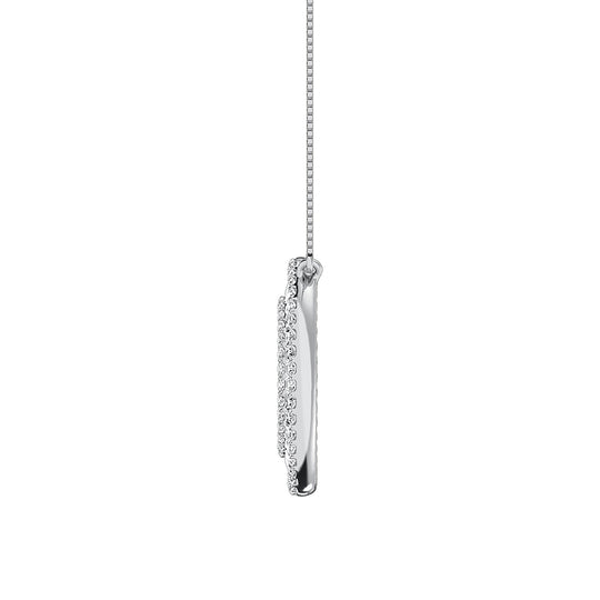 14K White Gold 1/2 ct. Open Circel Fashion Necklace