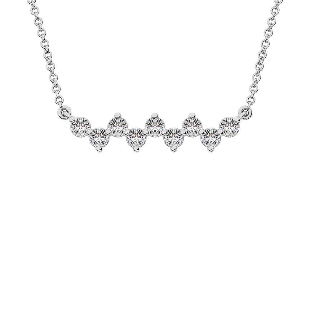 10K White Gold 1/4 ct.tw. Round Diamond Fashion Necklace
