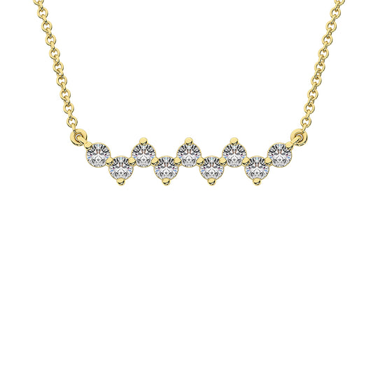10K Yellow Gold 1/4 ct.tw. Round Diamond Fashion Necklace