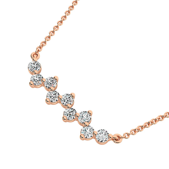 10K Yellow Gold 1/4 ct.tw. Round Diamond Fashion Necklace