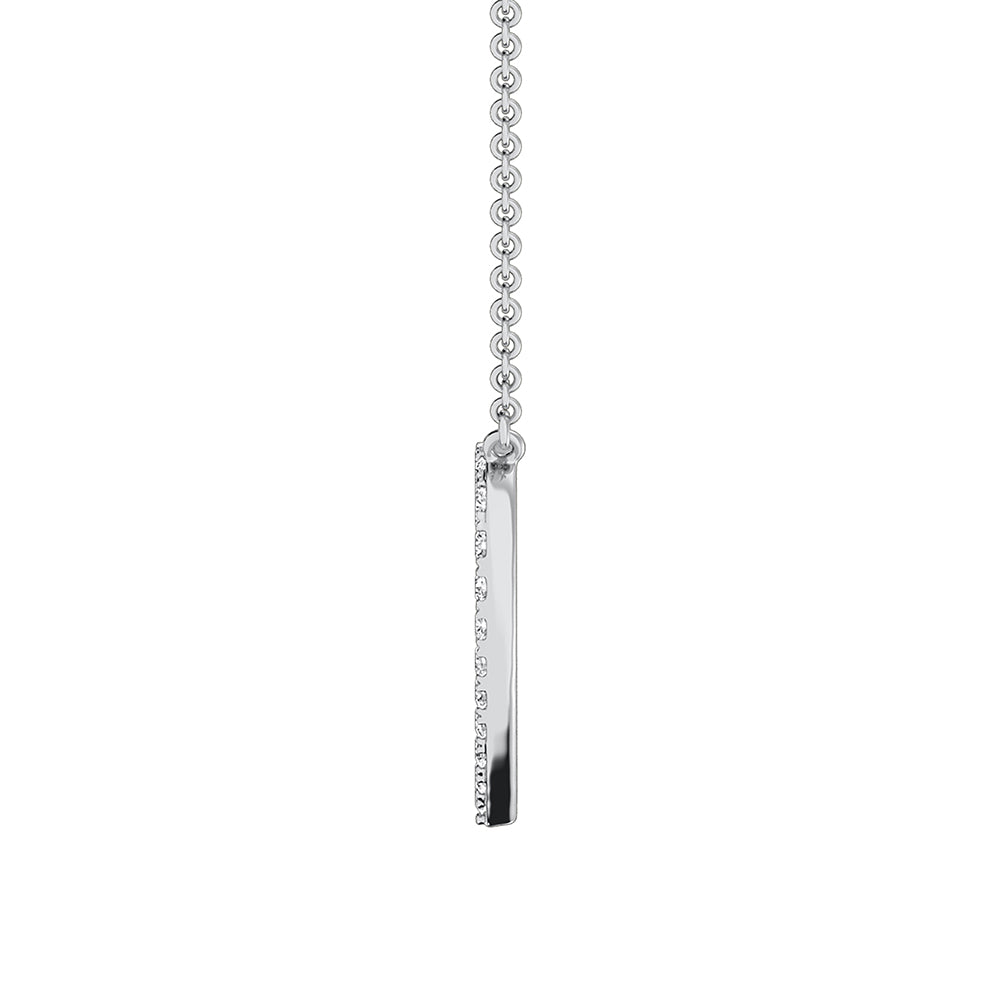 Oro blanco de 10 quilates de 1/2 qt.Tw. Collar de coraz‚àö‚â•n de diamantes