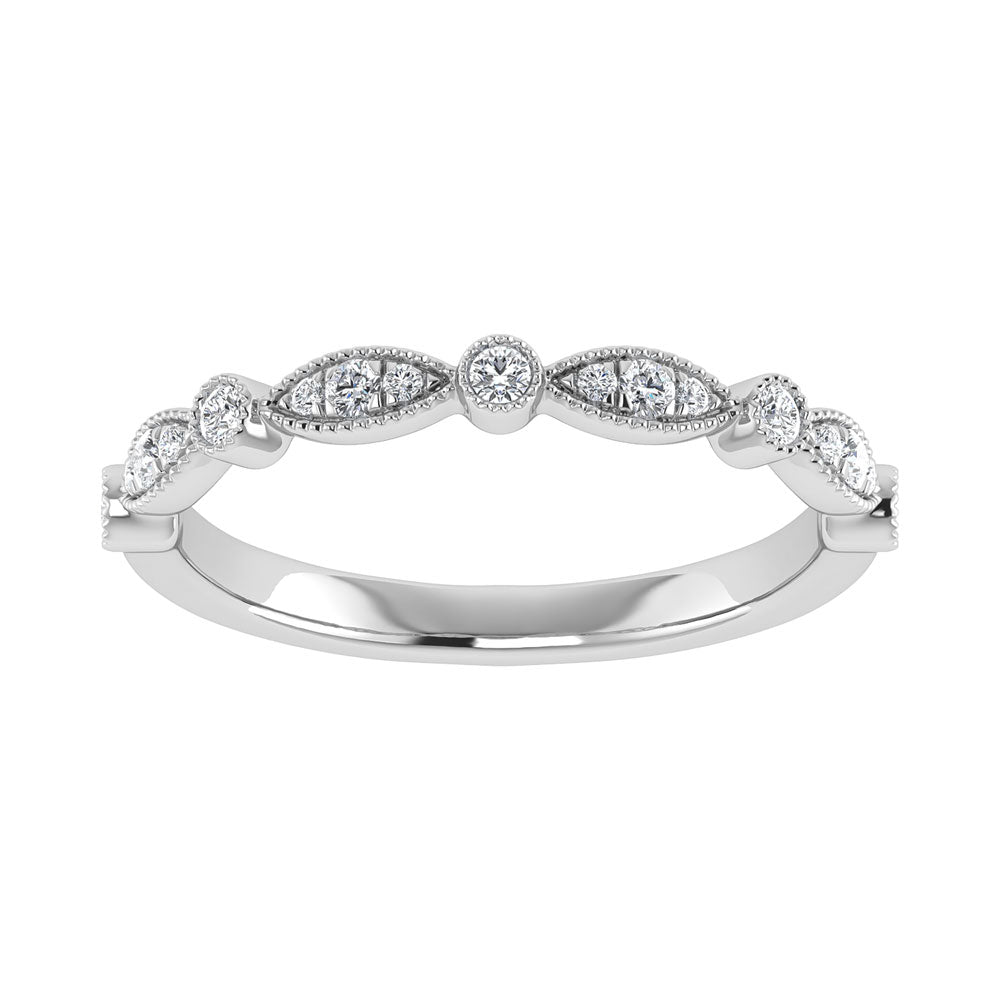 1/6 Ct. Tw. Diamond Stacked Band in 10K White Gold