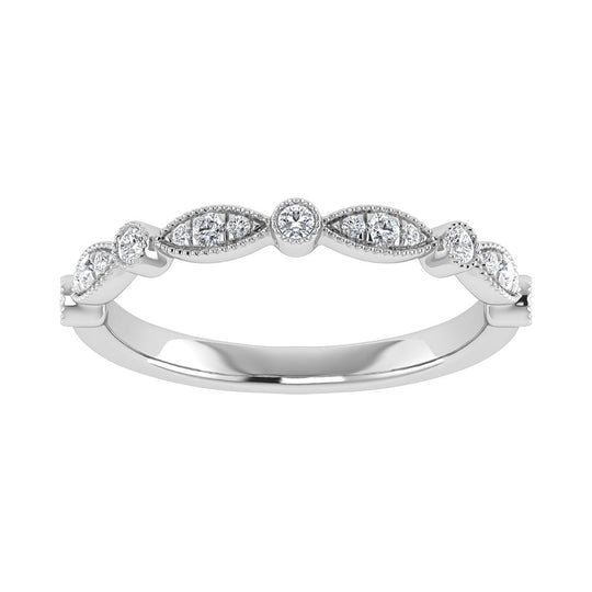 1/6 Ct. Tw. Diamond Stacked Band in 10K White Gold