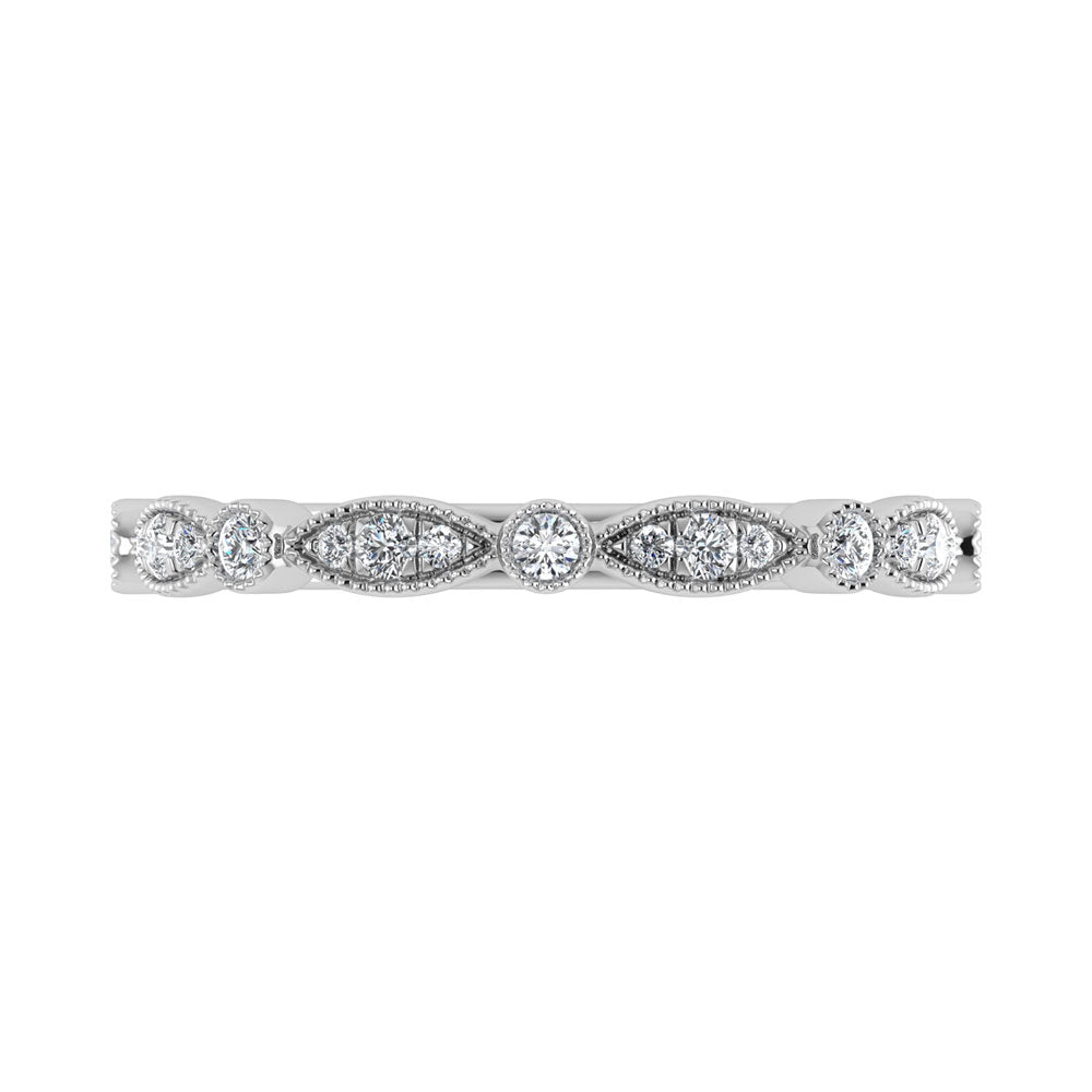 1/6 Ct. Tw. Diamond Stacked Band in 10K White Gold