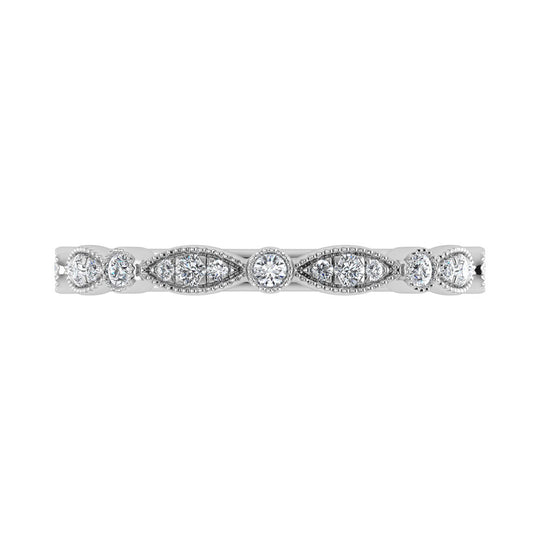 1/6 Ct. Tw. Diamond Stacked Band in 10K White Gold