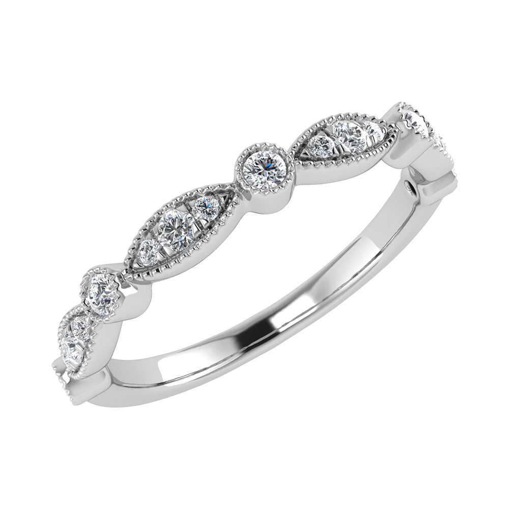 1/6 Ct. Tw. Diamond Stacked Band in 10K White Gold