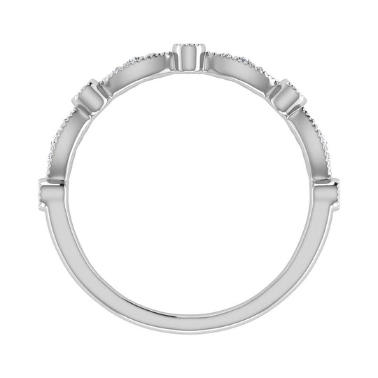 1/6 Ct. Tw. Diamond Stacked Band in 10K White Gold