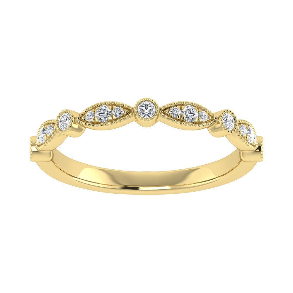1/6 Ct. Tw. Diamond Stacked Band in 10K Yellow Gold