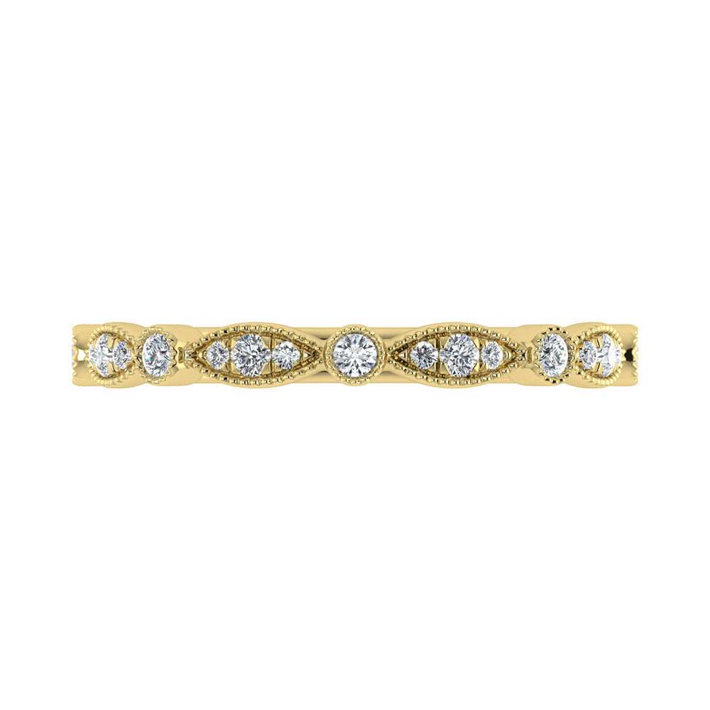 1/6 Ct. Tw. Diamond Stacked Band in 10K Yellow Gold