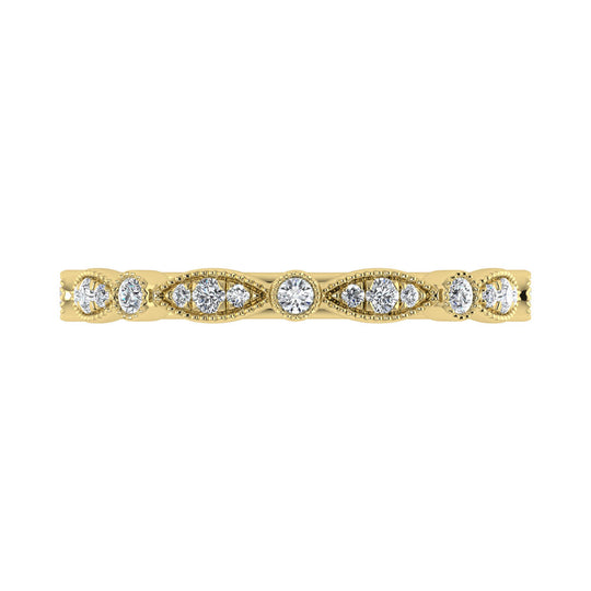 1/6 Ct. Tw. Diamond Stacked Band in 10K Yellow Gold