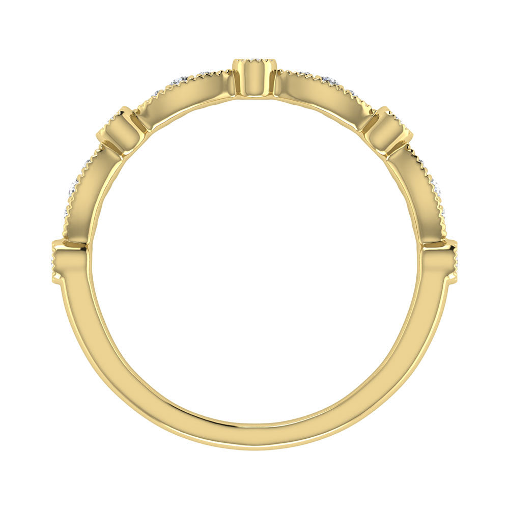 1/6 Ct. Tw. Diamond Stacked Band in 10K Yellow Gold