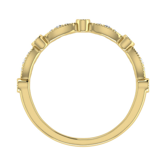 1/6 Ct. Tw. Diamond Stacked Band in 10K Yellow Gold