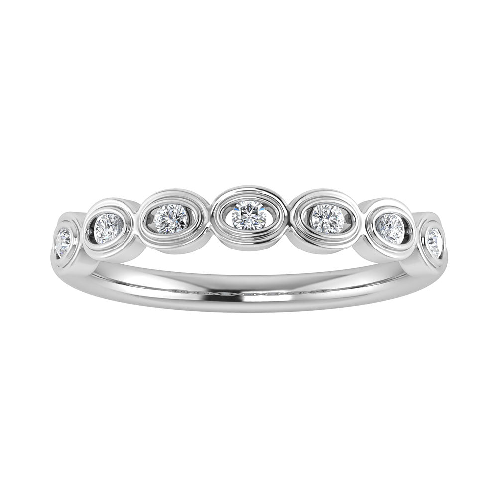 1/6 Ct. Tw. Diamond Stacked Band in 10K White Gold