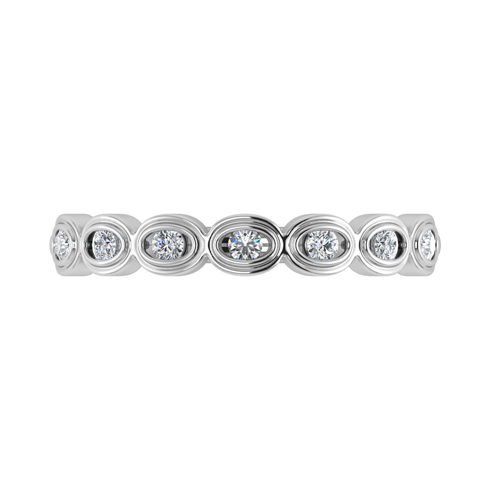 1/6 Ct. Tw. Diamond Stacked Band in 10K White Gold