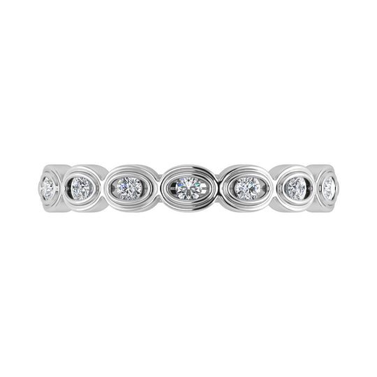 1/6 Ct. Tw. Diamond Stacked Band in 10K White Gold
