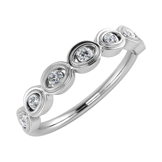 1/6 Ct. Tw. Diamond Stacked Band in 10K White Gold