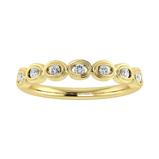 1/6 Ct. Tw. Diamond Stacked Band in 10K Yellow Gold