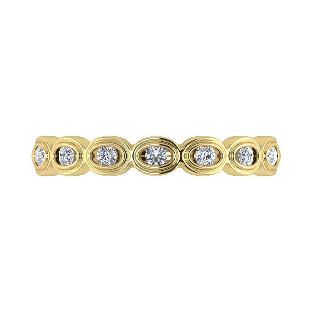 1/6 Ct. Tw. Diamond Stacked Band in 10K Yellow Gold