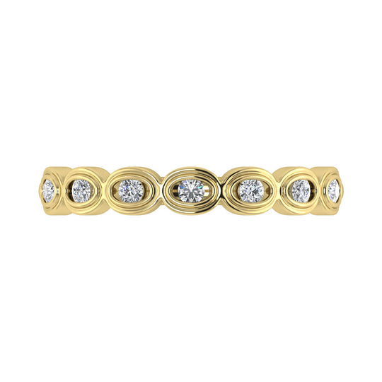 1/6 Ct. Tw. Diamond Stacked Band in 10K Yellow Gold