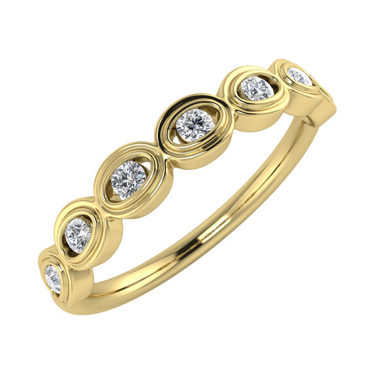 1/6 Ct. Tw. Diamond Stacked Band in 10K Yellow Gold