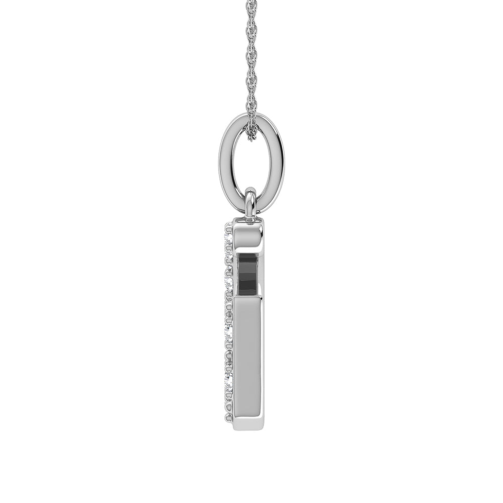 1/8 Ct. Tw. Diamond Letter G Pendant in 10K White Gold