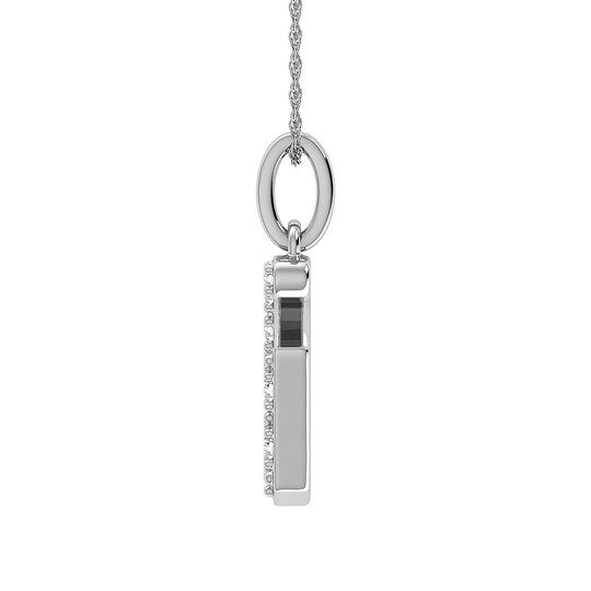 1/8 Ct. Tw. Diamond Letter G Pendant in 10K White Gold