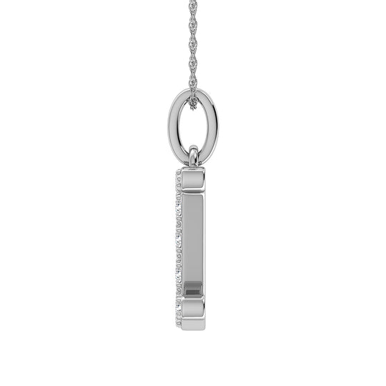 1/8 Ct. Tw. Diamond Letter I Pendant in 10K White Gold