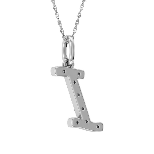 1/8 Ct. Tw. Diamond Letter I Pendant in 10K White Gold