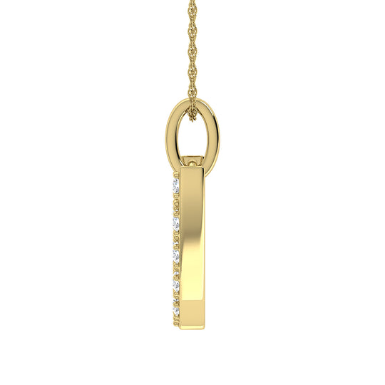 1/8 Ct. Tw. Diamond Letter W Pendant in 10K Yellow Gold