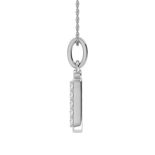 1/20 Ct. Tw. Diamond Letter J Pendant in 10K White Gold