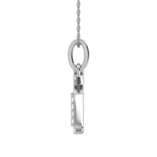 1/20 Ct. Tw. Diamond Letter U Pendant in 10K White Gold
