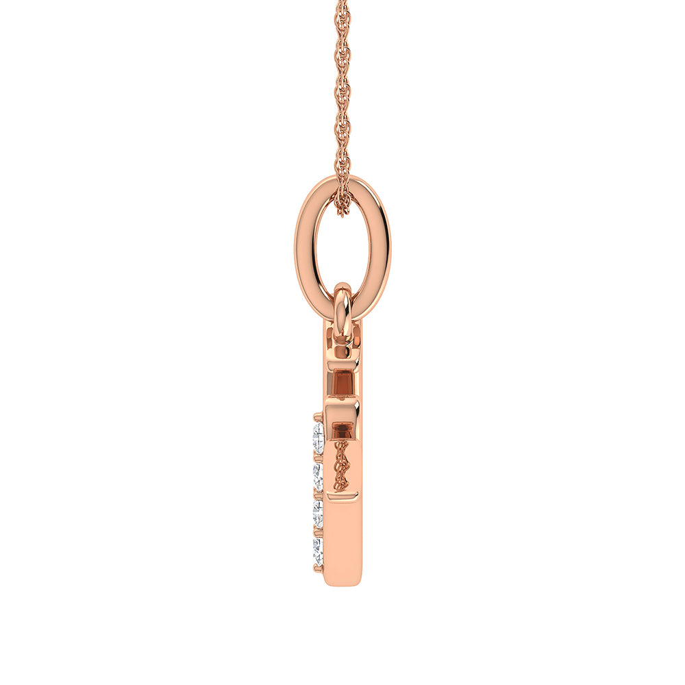 1/20 Ct. Tw. Diamond Letter W Pendant in 10K Rose Gold