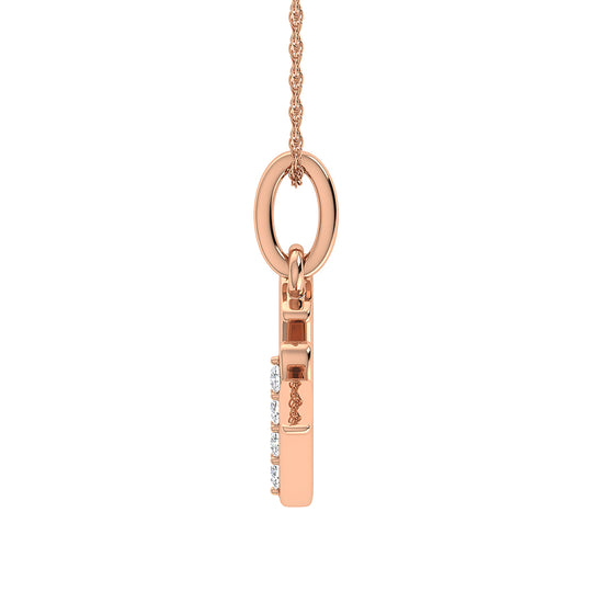 1/20 Ct. Tw. Diamond Letter W Pendant in 10K Rose Gold