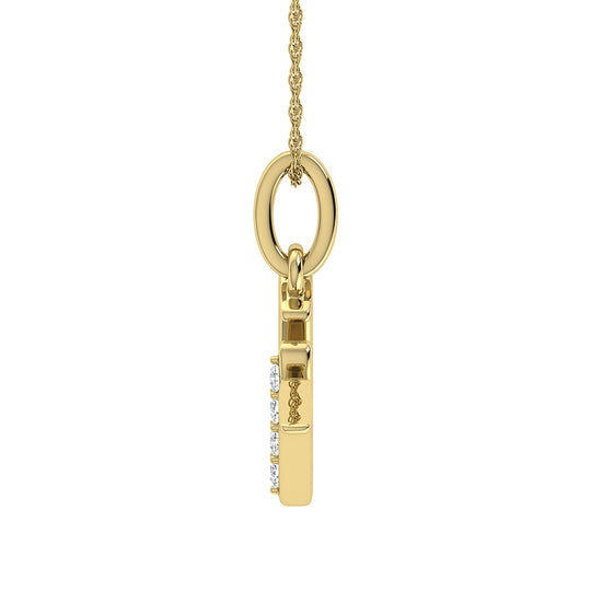 1/20 Ct. Tw. Diamond Letter W Pendant in 10K Yellow Gold