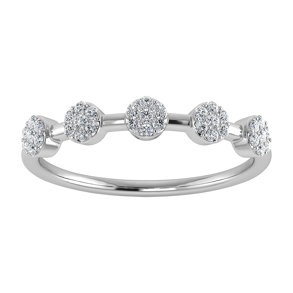 1/6 Ct. Tw. Diamond Cluster Fashion Ring in 10K White Gold