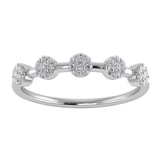 1/6 Ct. Tw. Diamond Cluster Fashion Ring in 10K White Gold