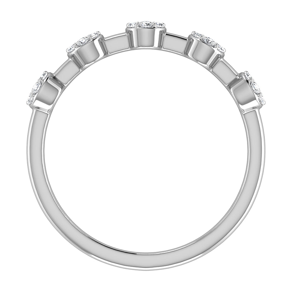 1/6 Ct. Tw. Diamond Cluster Fashion Ring in 10K White Gold