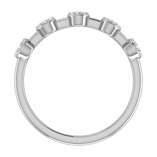 1/6 Ct. Tw. Diamond Cluster Fashion Ring in 10K White Gold