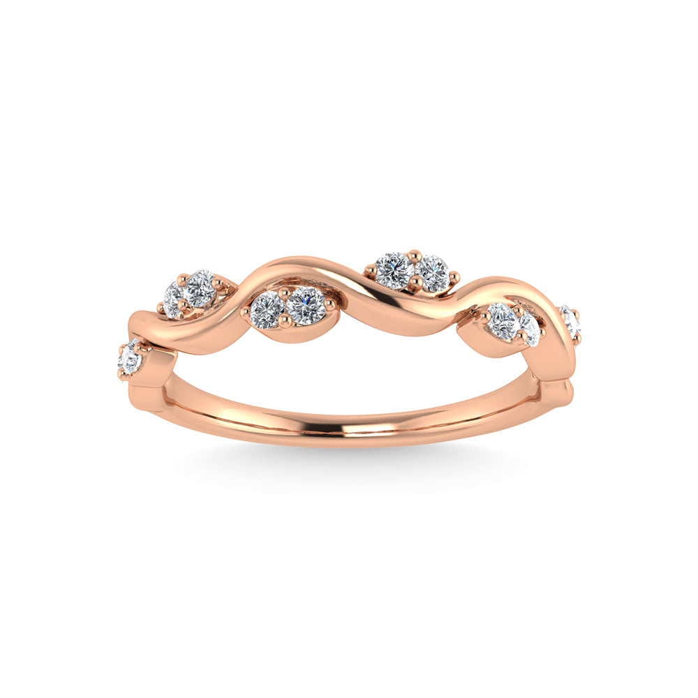 1/6 Ct. Diamond Tw. Stackable Wedding Band in 14k Rose Gold