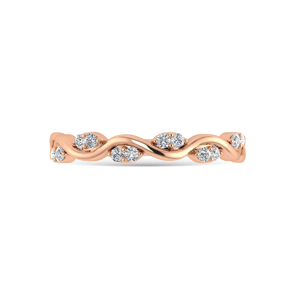 1/6 Ct. Diamond Tw. Stackable Wedding Band in 14k Rose Gold