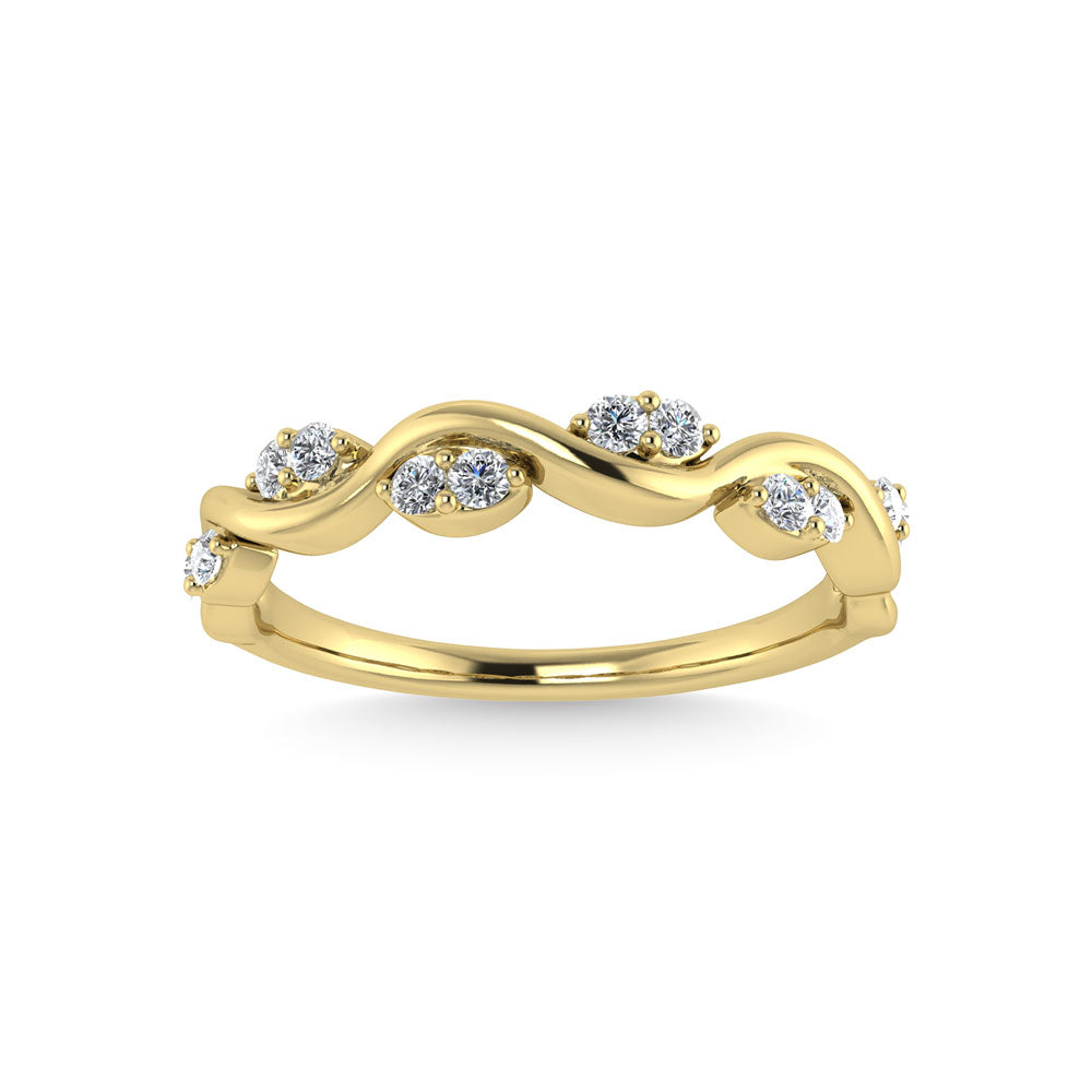 Diamante 1/6 Ct.Tw. Banda apilada en oro amarillo de 14 k