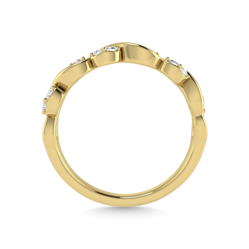 Diamante 1/6 Ct.Tw. Banda apilada en oro amarillo de 14 k