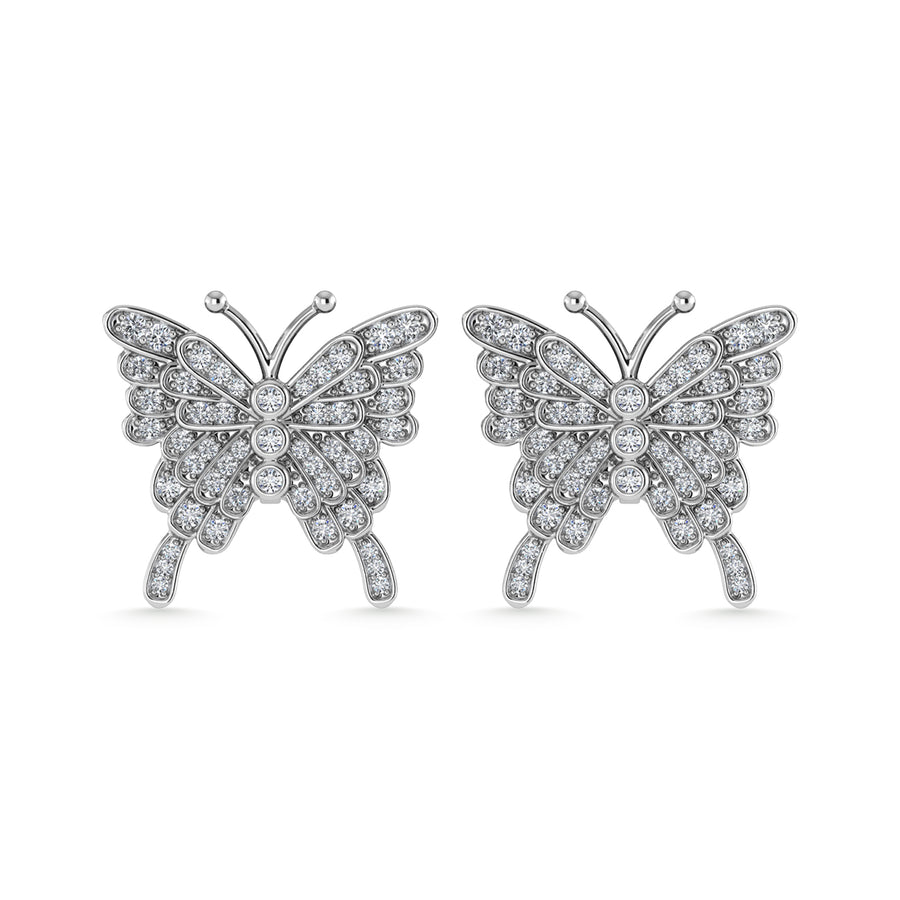 Aretes de moda en oro de 10 quilates Diamante 1/3 Ct.Tw.