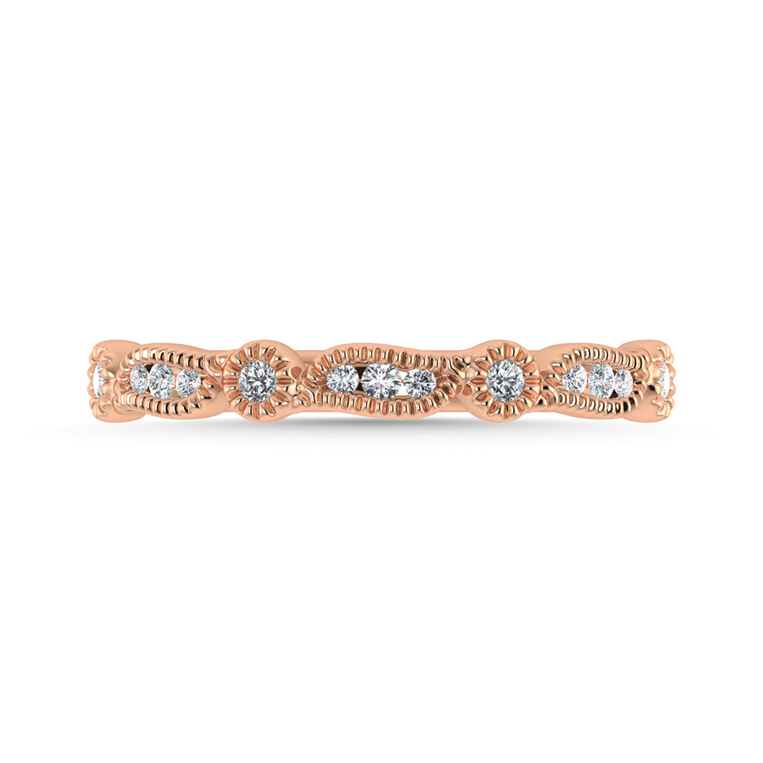 1/6 Ct. Tw. Diamond Stackable Band in 14K Rose Gold