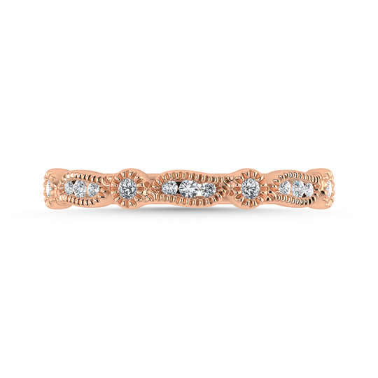 1/6 Ct. Tw. Diamond Stackable Band in 14K Rose Gold