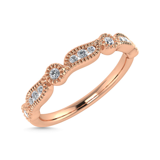 1/6 Ct. Tw. Diamond Stackable Band in 14K Rose Gold